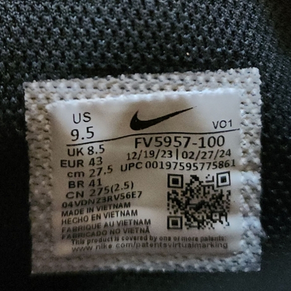 Nike Ja 1 Reverse Scratch Size 9.5 Mens White Black Turbo Green Basketball Shoes - Picture 9 of 9